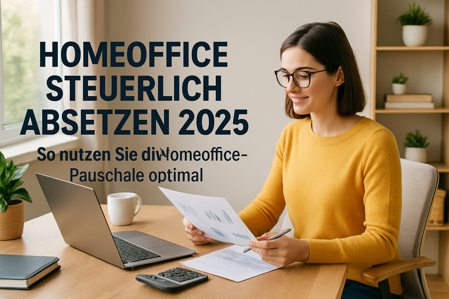 Arbeitnehmer berechnet steuerliche Absetzbarkeit von Homeoffice-Kosten am Schreibtisch